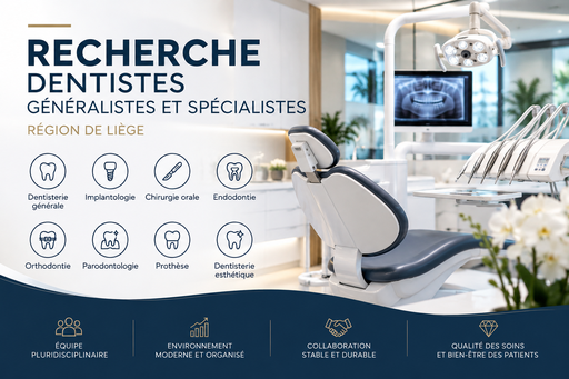RECHERCHE DENTISTES GÉNÉRALISTES ET SPÉCIALISTES – RÉGION DE LIÈGE