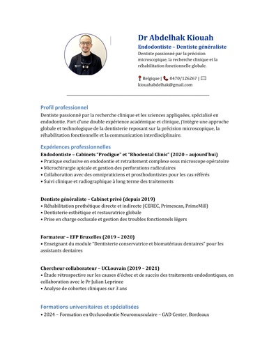 Endodontiste cherche cabinet 1j/semaine en Wallonie 