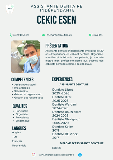 Assistante dentaire indépendante 